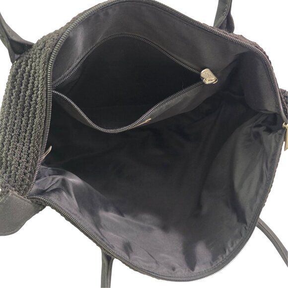 The SAK Elliot Lucca Collection Handback Black Crotchet Shoulder Bag Purse - Picture 11 of 15